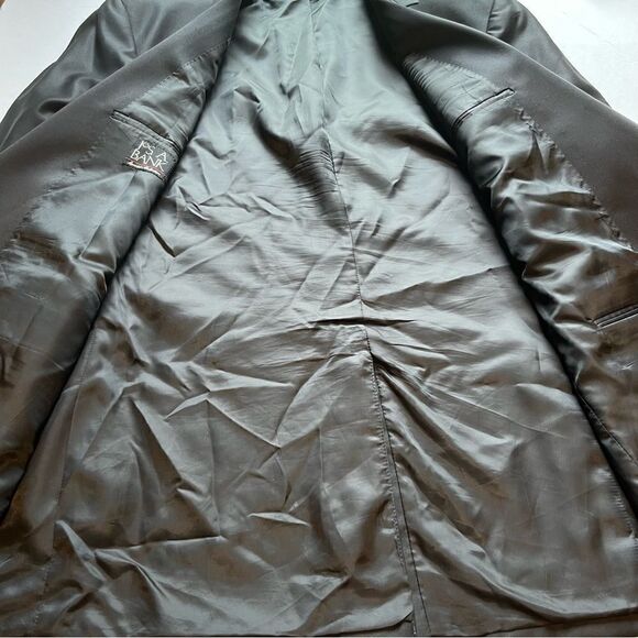 Jos A Bank Men's Wool Tuxedo Coat Black smooth surface Size 46 LG - Picture 5 of 9